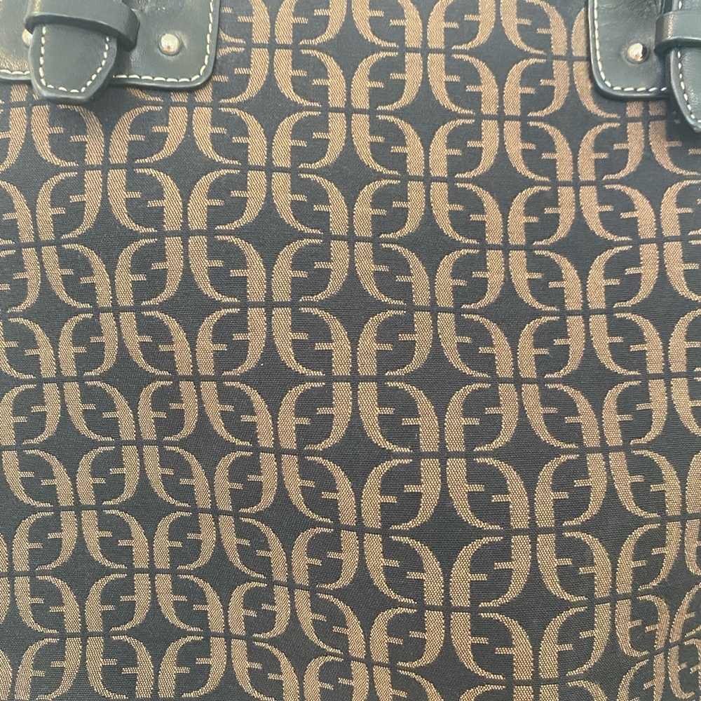 Fossil Signature Canvas And Leather Monogram Prin… - image 2